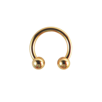 Gold Titanium Circular Barbell